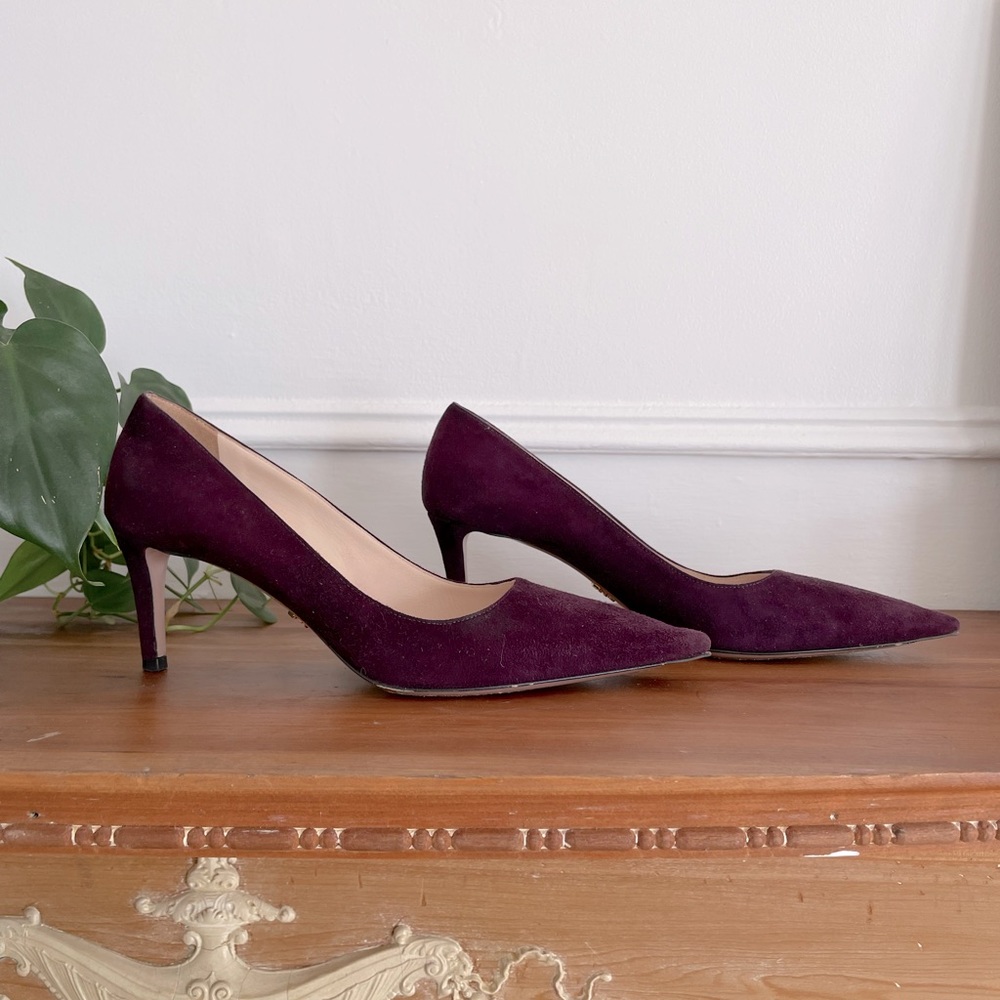 Purple Prada heels | Suede | Pointy toe